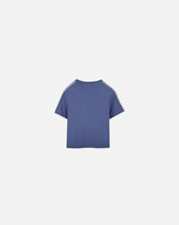 ZZNO STOCK BLEU CURB LACE LOGO TEE
