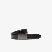 Ceinture avec boucle métallique en cuir - Noir