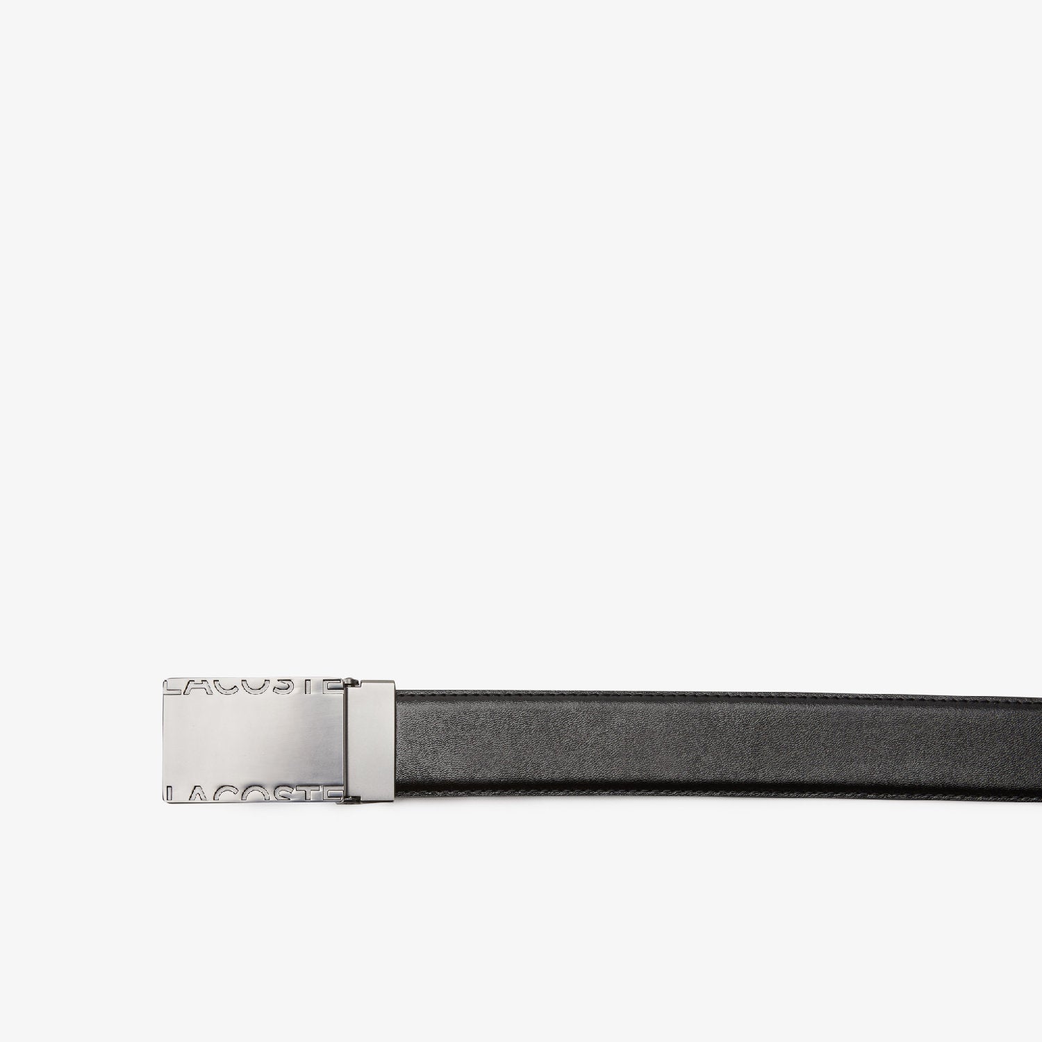 Ceinture avec boucle métallique en cuir - Noir
