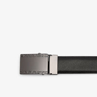 Ceinture avec boucle métallique en cuir - Noir