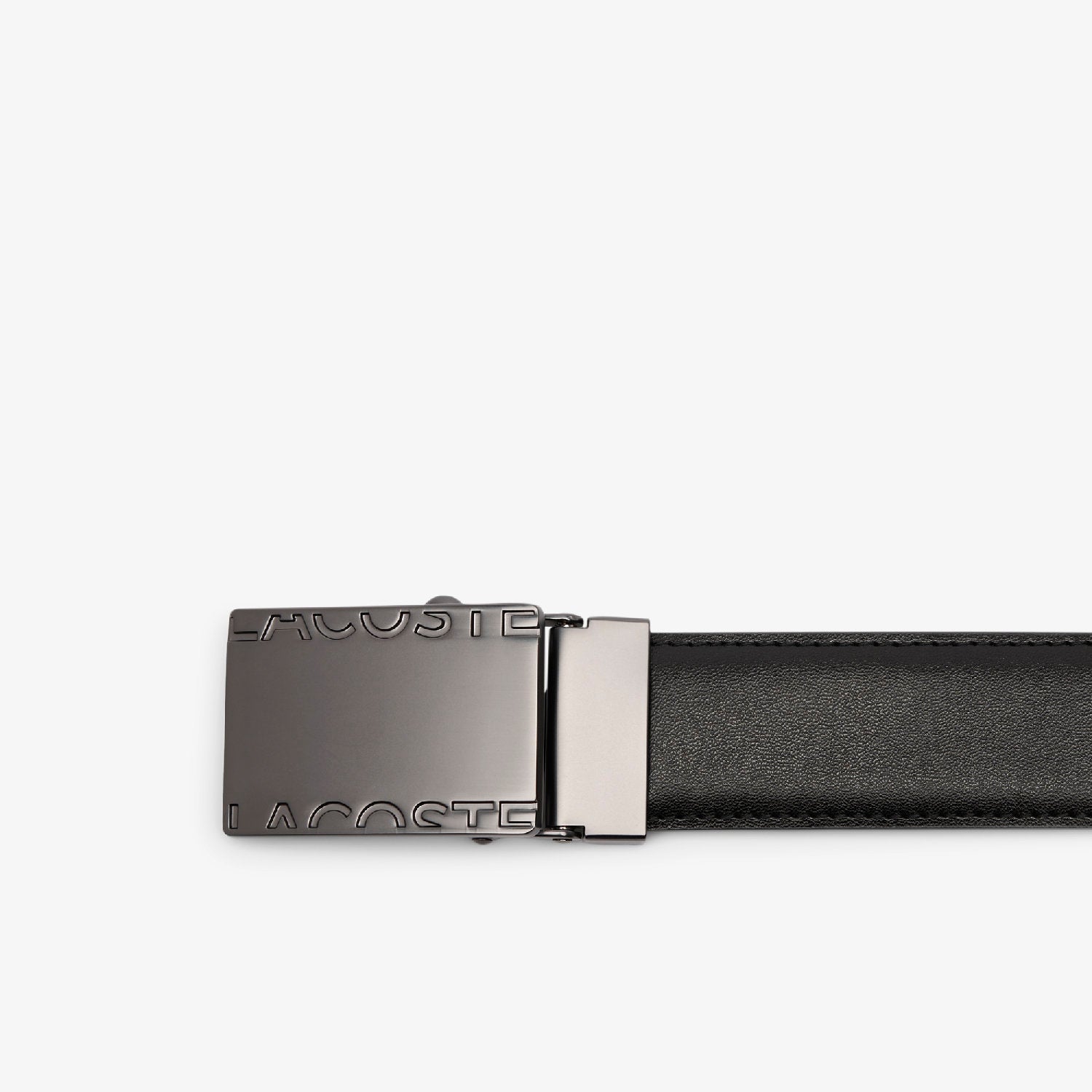 Ceinture avec boucle métallique en cuir - Noir