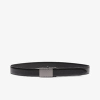 Ceinture avec boucle métallique en cuir - Noir
