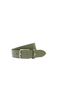 Ceinture grainée en cuir - Kaki
