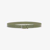 Ceinture grainée en cuir - Kaki