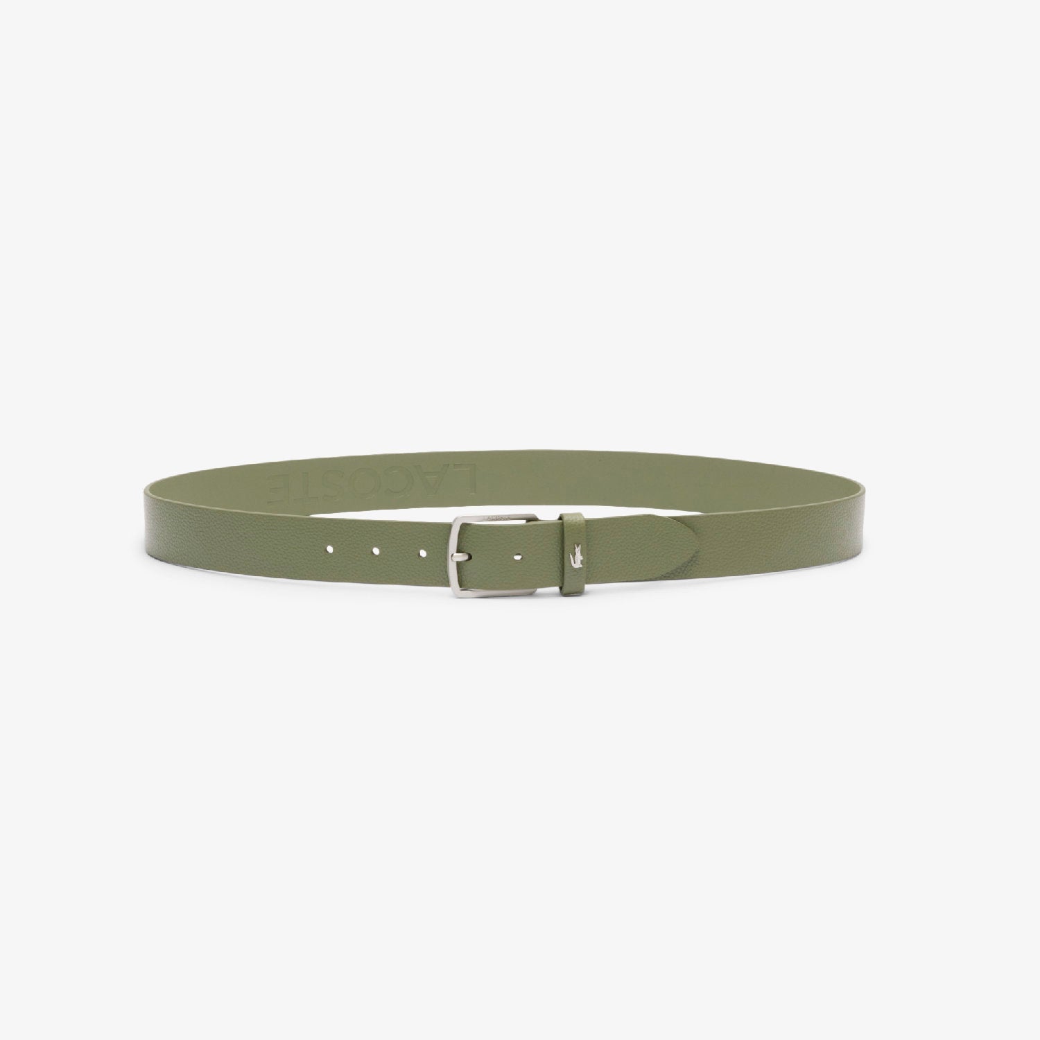 Ceinture grainée en cuir - Kaki
