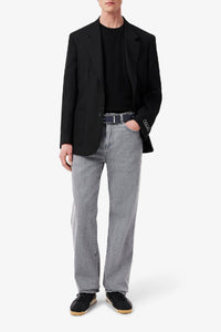 Wide reversible leather belt - Faucon Abîmes