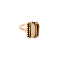 cocktail vertical lemon quartz ring