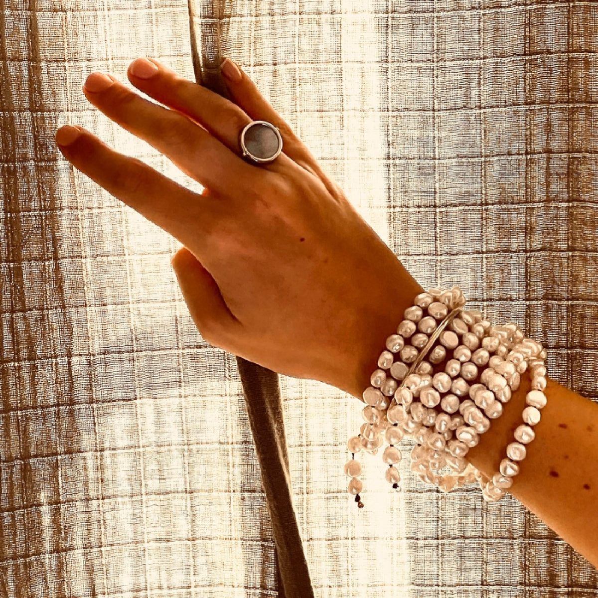 fool's gold white disc ring