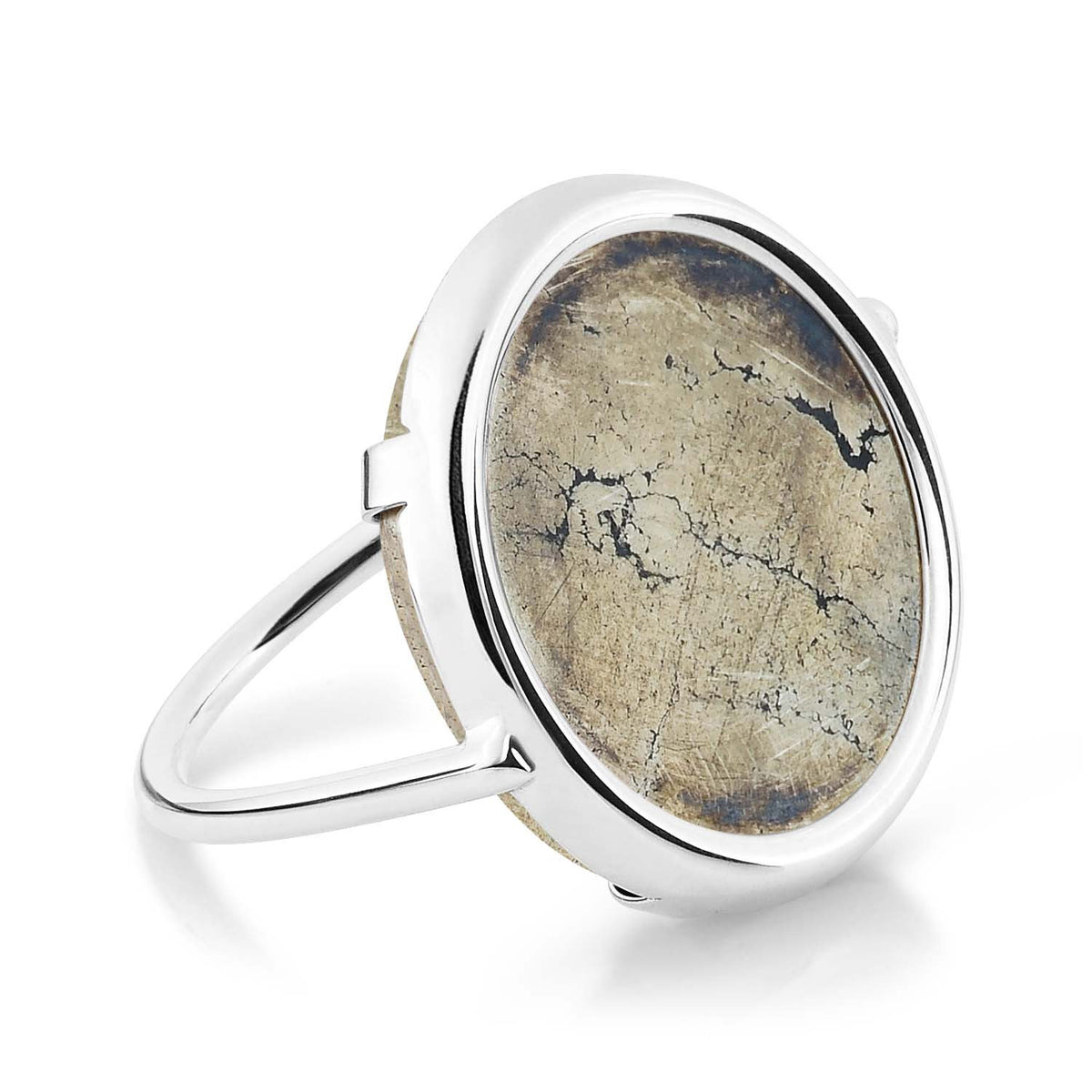 fool's gold white disc ring