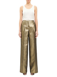 Pantalon palazzo irisé  - Gold