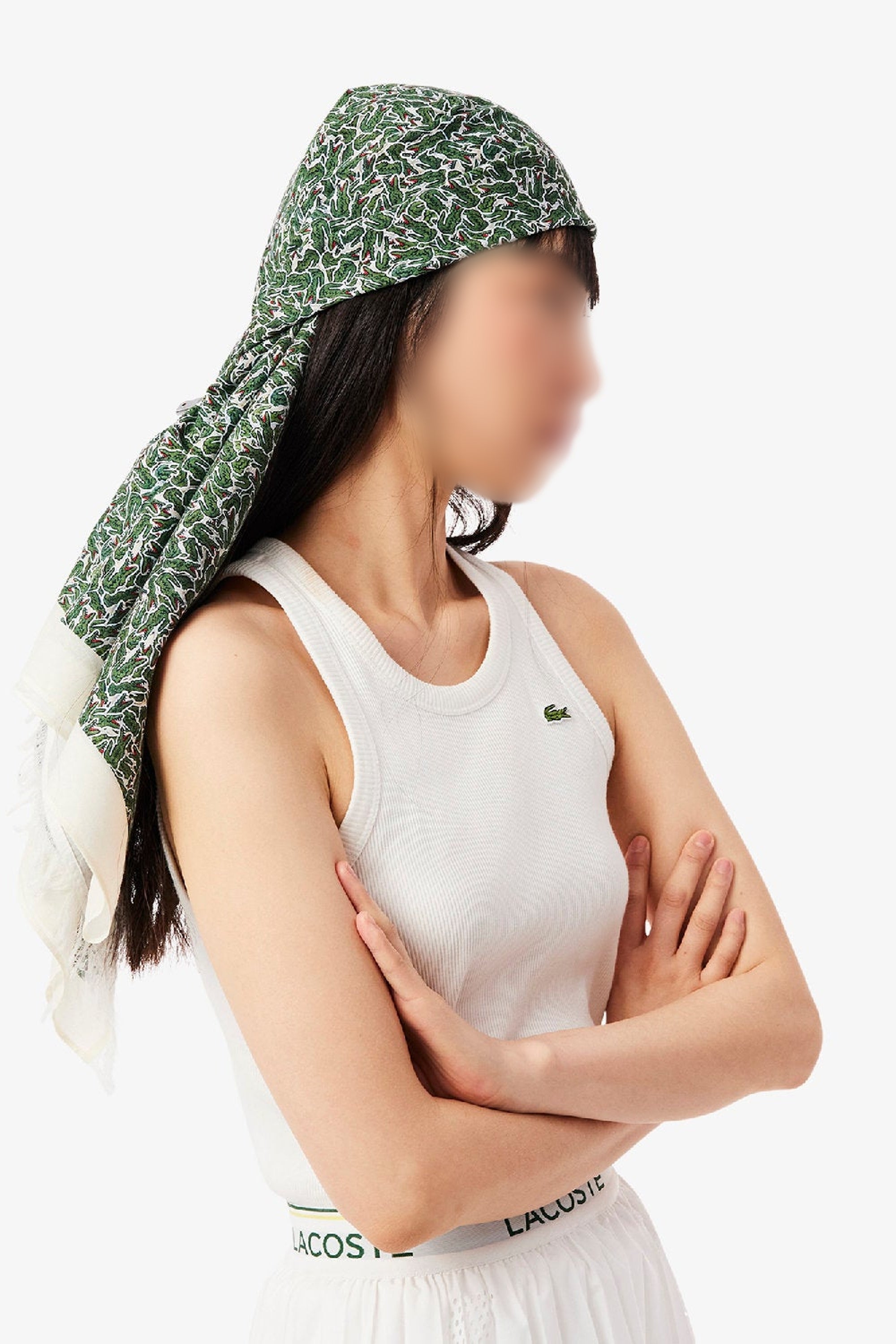Foulard imprimé - Vert & Farine