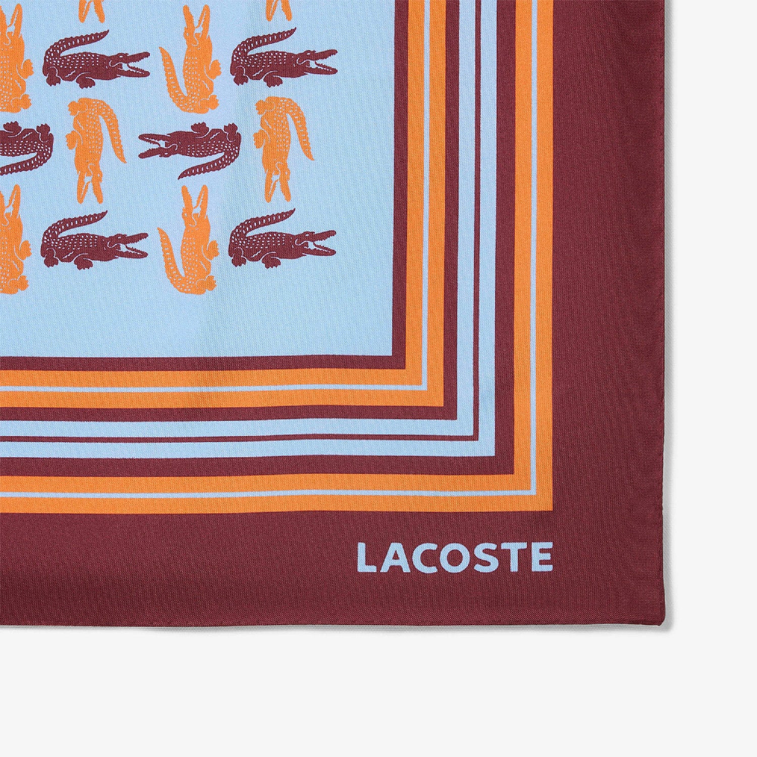 Printed silk square - Expresso & Multicolor