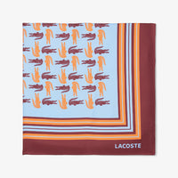 Printed silk square - Expresso & Multicolor