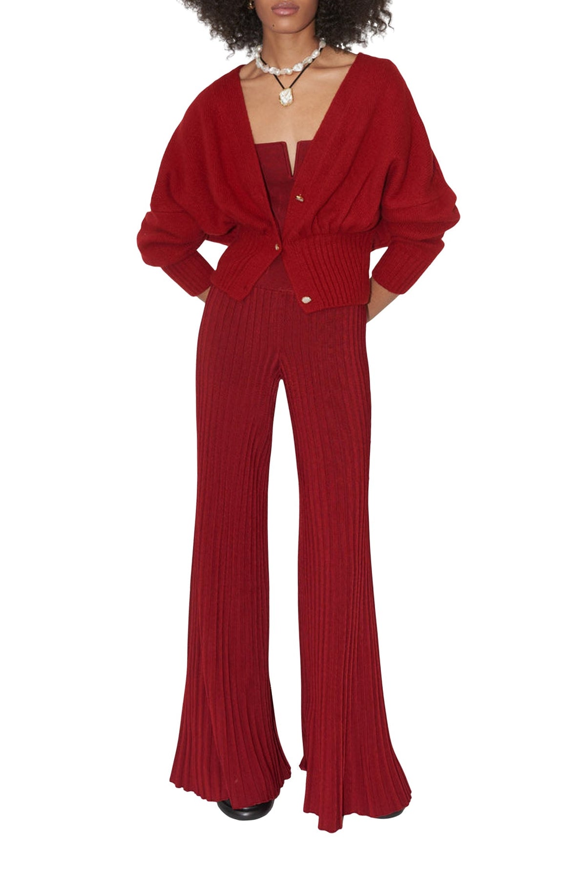 Luna Pearl Cardigan - Rouge Piaf