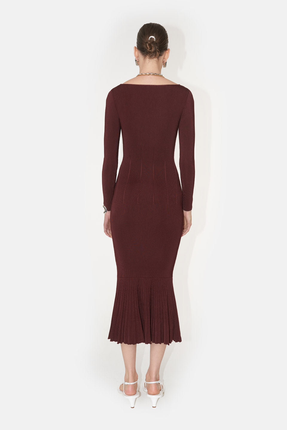 Atalanta Long Sleeved Dress - Rosewood