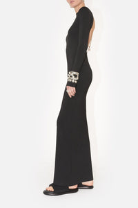 Athena Pearl Dress - Black