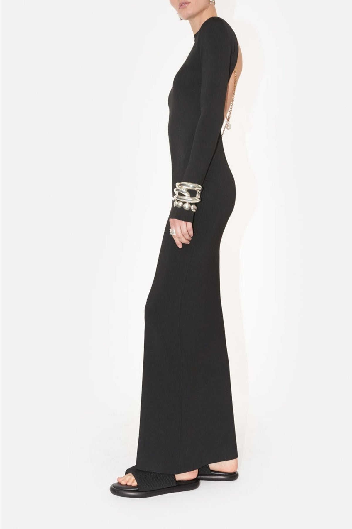 Athena Pearl Dress - Black