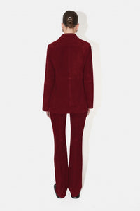 Farrah Suede Trousers - Oxblood
