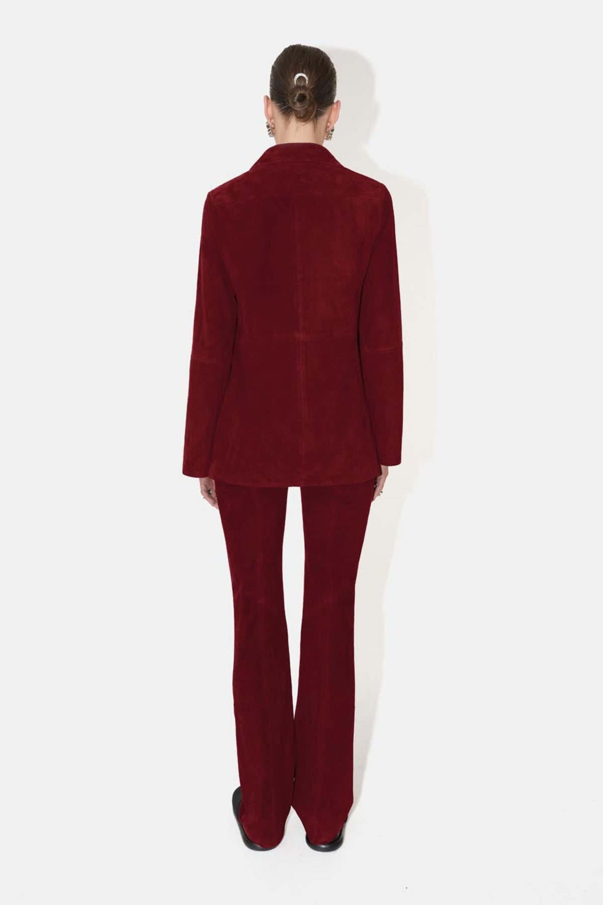 Farrah Suede Trousers - Oxblood