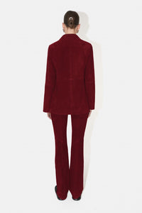 Chemise Farrah en cuir - Oxblood