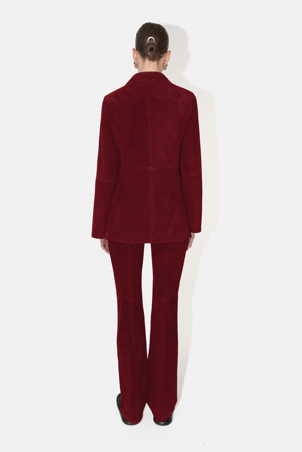 Chemise Farrah en cuir - Oxblood