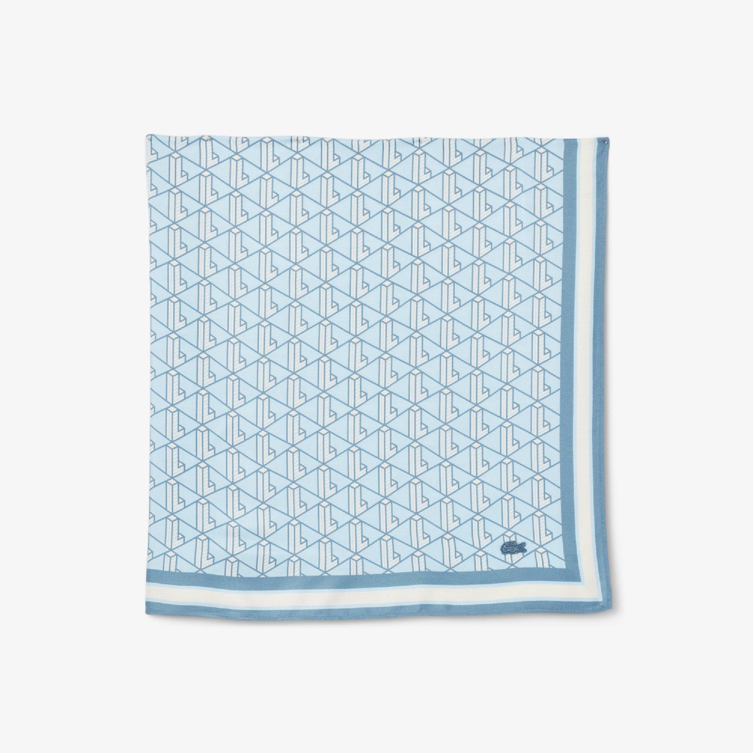 Monogrammed printed scarf - Panorama Cristalline