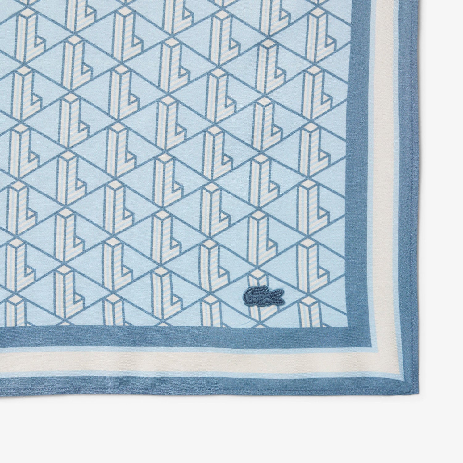 Monogrammed printed scarf - Panorama Cristalline