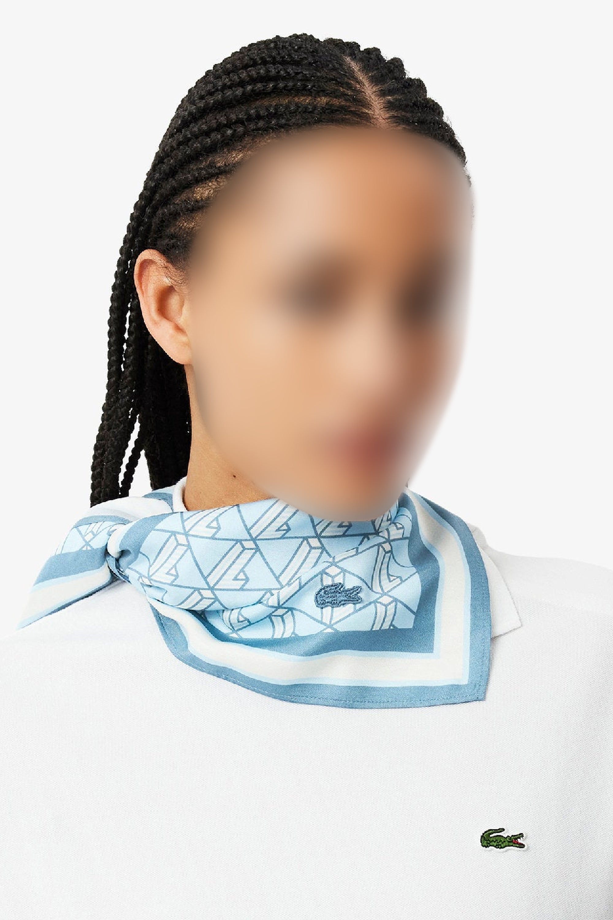 Monogrammed printed scarf - Panorama Cristalline