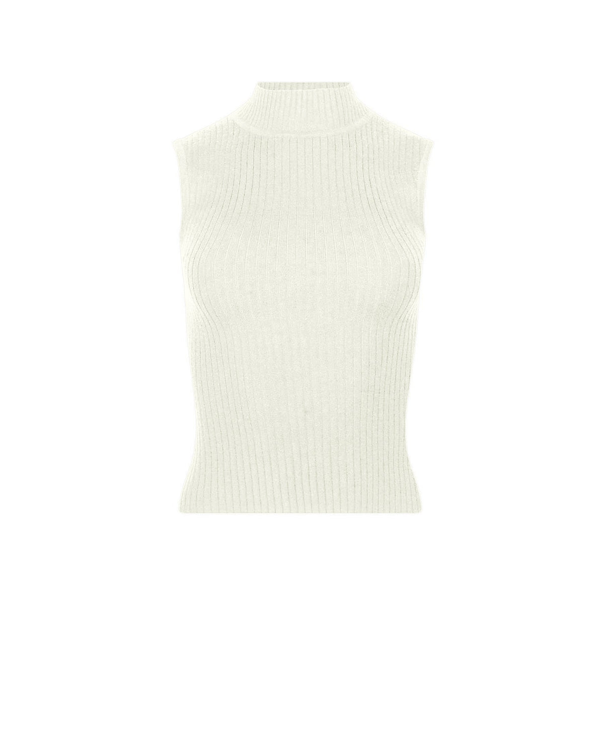 Maille Solo sans manche - Moon Blanc
