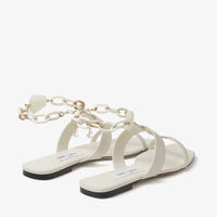 Sandales Reed plates en cuir avec chaînette - Latte