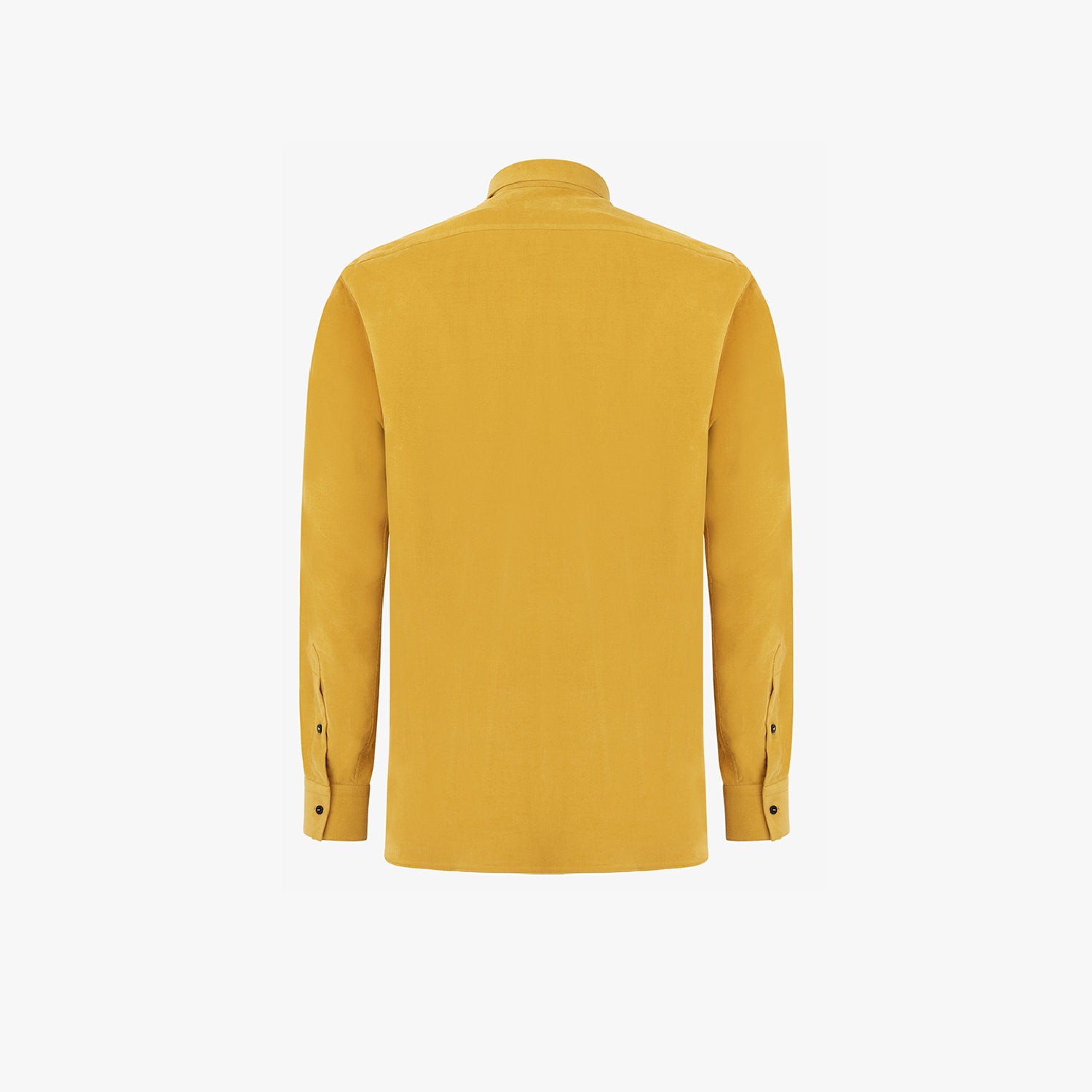 Chemise à logo brodé en velours - Jaune
