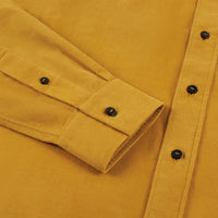 Chemise à logo brodé en velours - Jaune