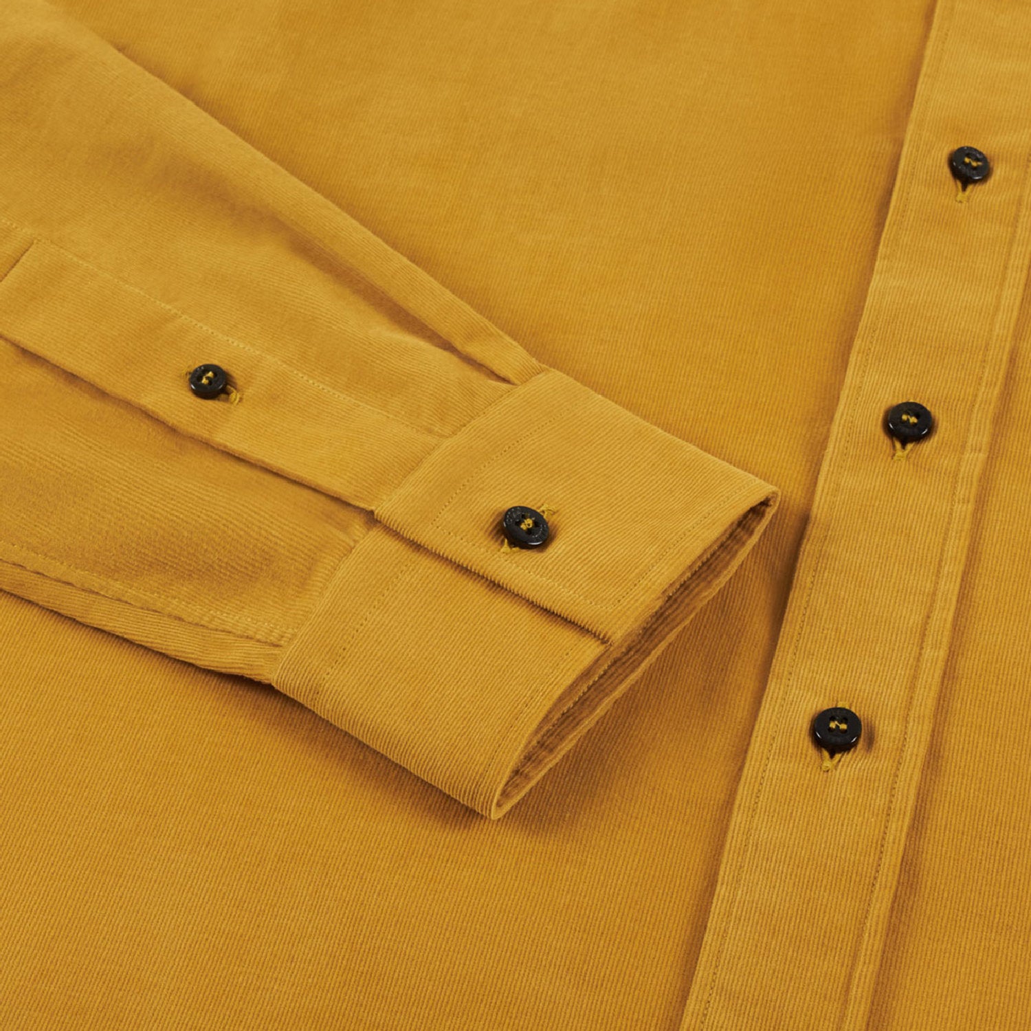 Chemise à logo brodé en velours - Jaune