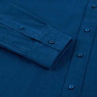 Button-down collar shirt with embroidered logo - Navy