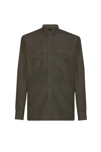 Chemise à surpiqûres - Vert