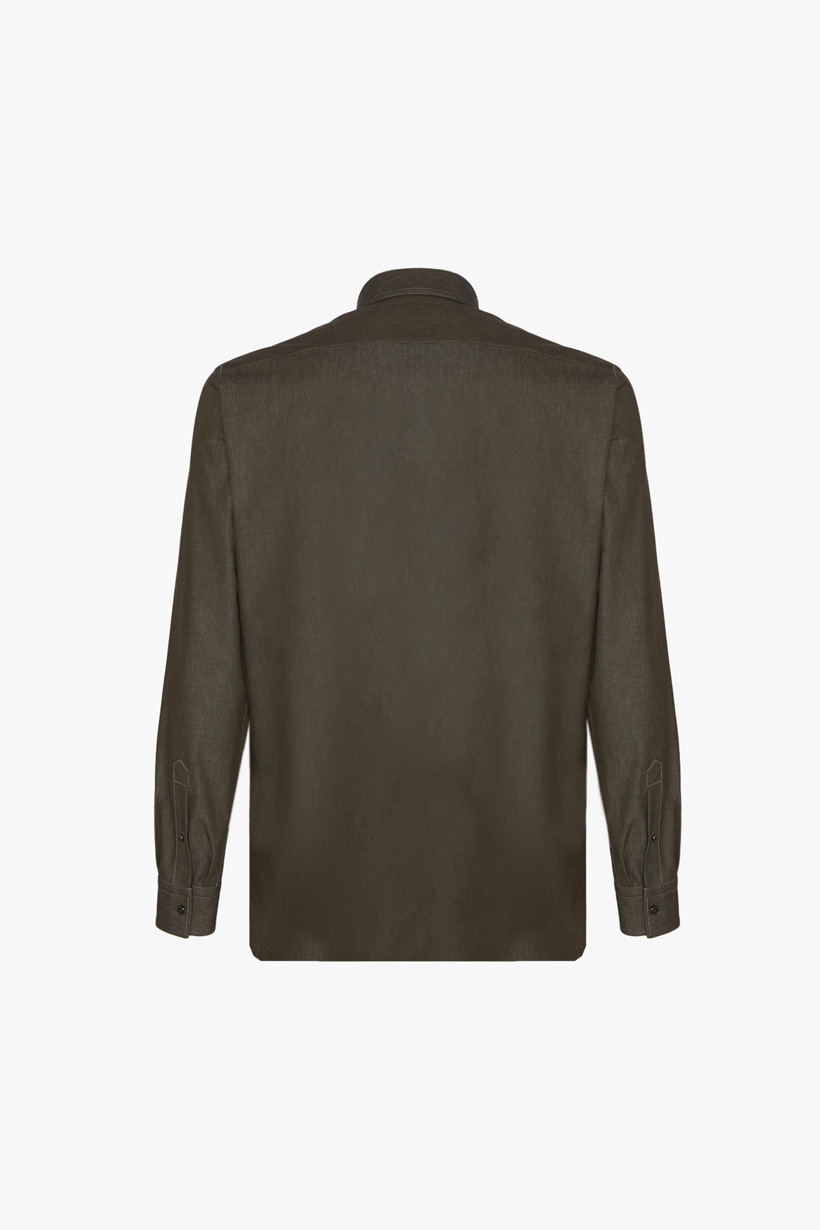 Chemise à surpiqûres - Vert