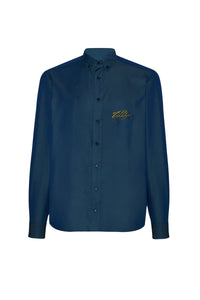 Chemise à broderie - Bleu