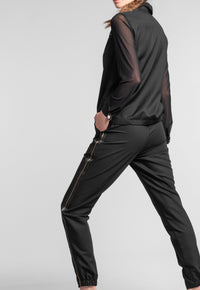 Legging surpiqué Regence en laine - Black
