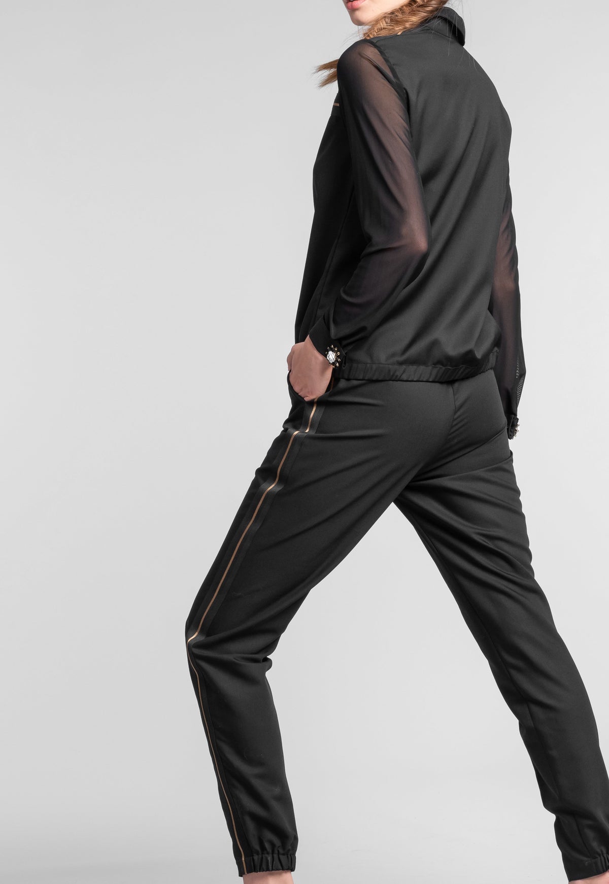 Legging surpiqué Regence en laine - Black