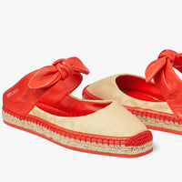 Ballerines Reka plates en raphia et cuir - Paprika & Natural
