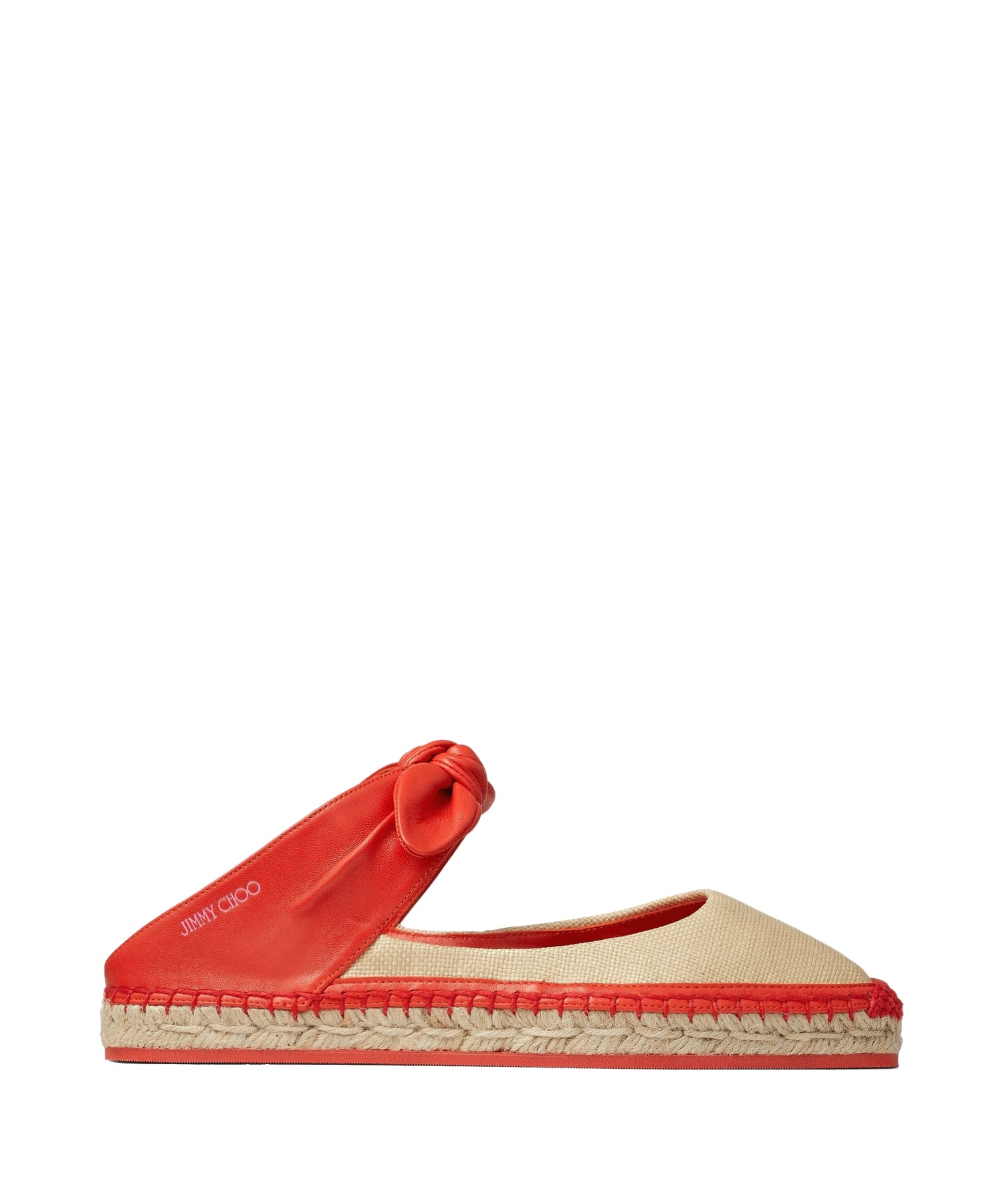 Ballerines Reka plates en raphia et cuir - Paprika & Natural