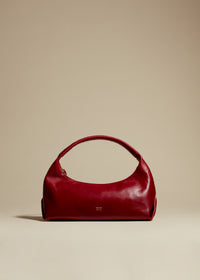 Remi hobo in leather - Rouge Red