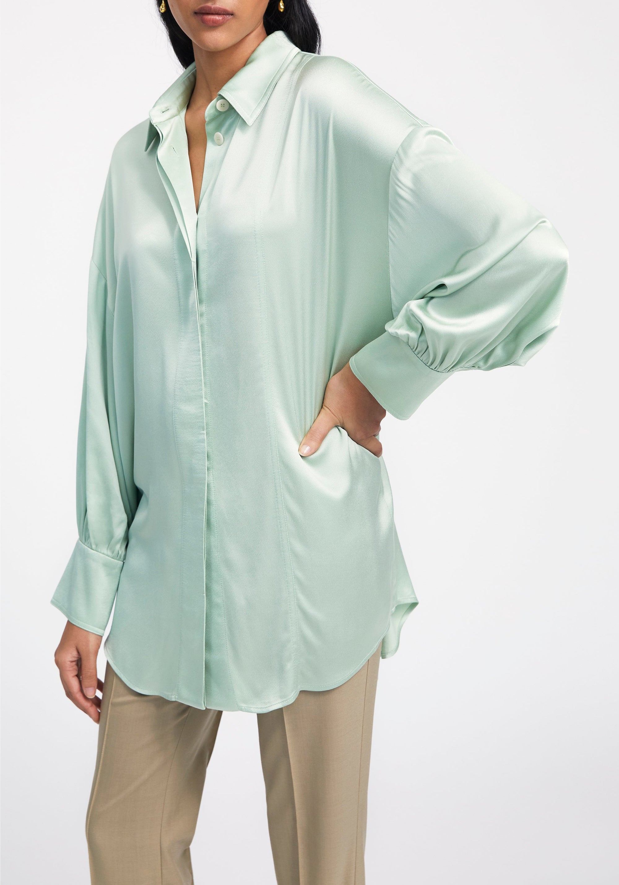 Chemise Rennie oversize - Jade