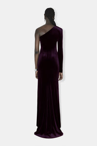 Robe Rosie à fente - Aubergine