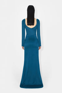 Robe ajustée Arch - Peacock
