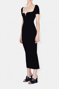 Robe Gaia à manches courtes - Black
