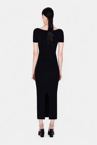Robe Gaia à manches courtes - Black