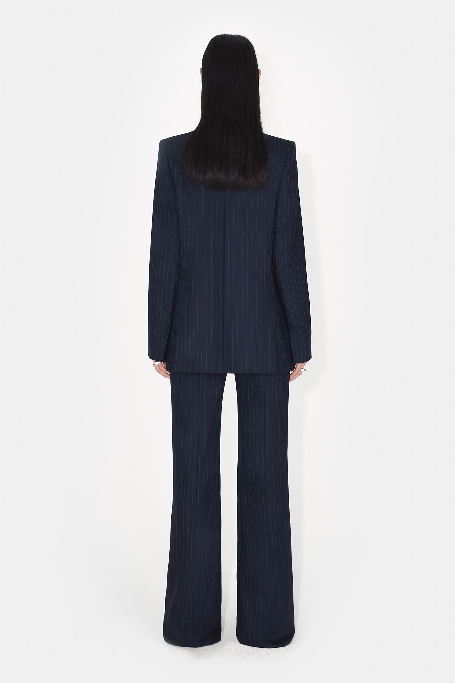 Blazer Boyfriend en laine - Midnight & Creme