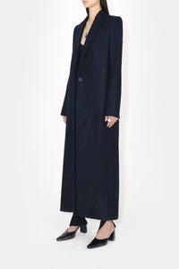 Manteau Boyfriend en laine - Midnight & Creme