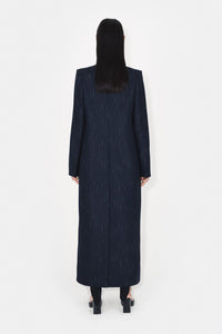 Manteau Boyfriend en laine - Midnight & Creme